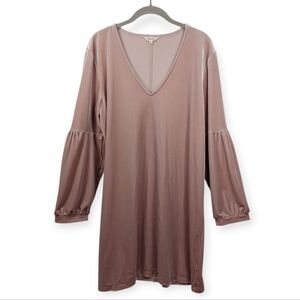 Madewell Velvet Shift Dress Women's Large Dusty Pink